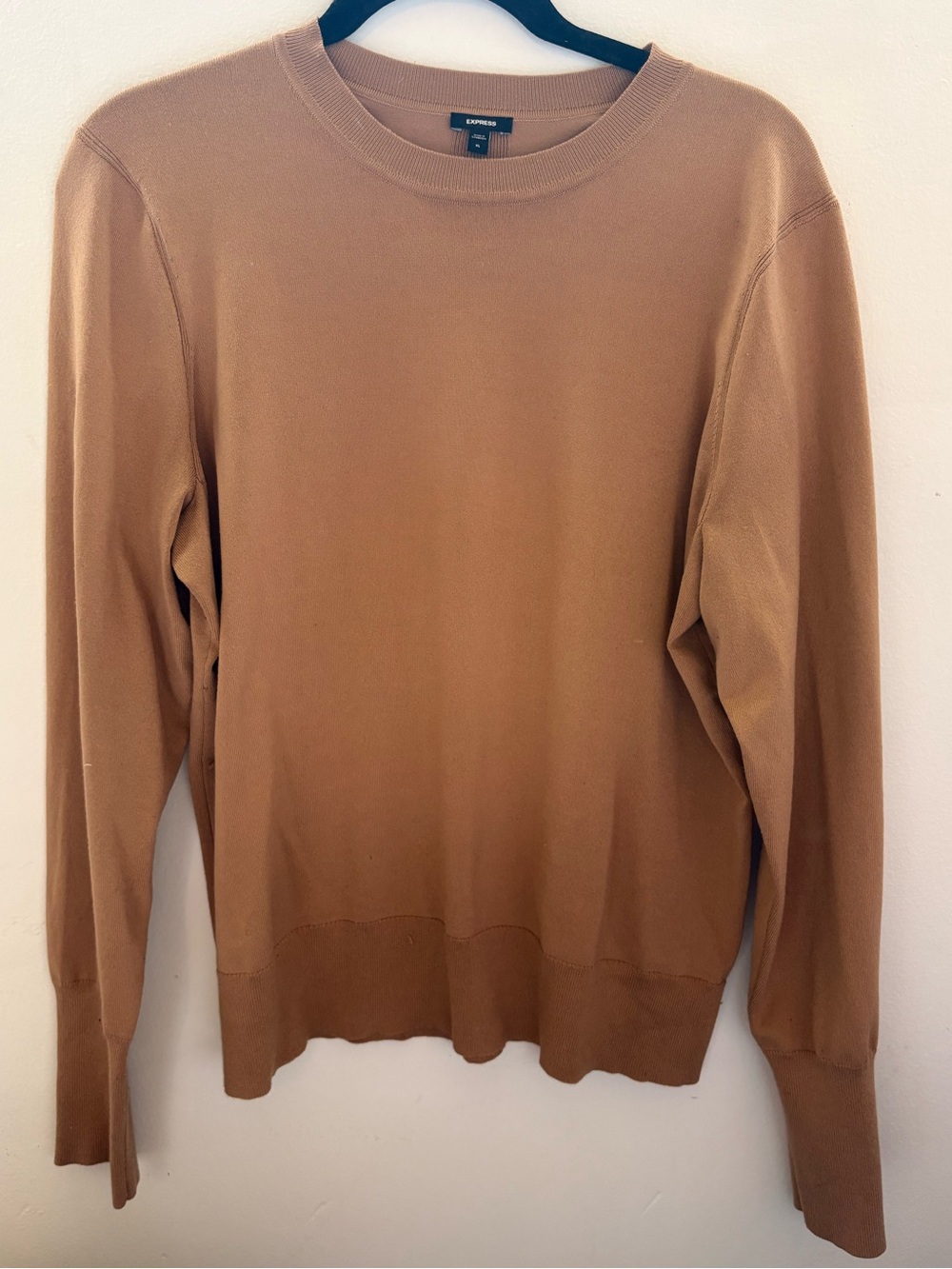 Express Brown Crewneck Pullover Sweater – Size XL